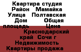 Квартира-студия › Район ­ Мамайка › Улица ­ Полтавская › Дом ­ 30 › Общая площадь ­ 30 › Цена ­ 3 900 000 - Краснодарский край, Сочи г. Недвижимость » Квартиры продажа   . Краснодарский край